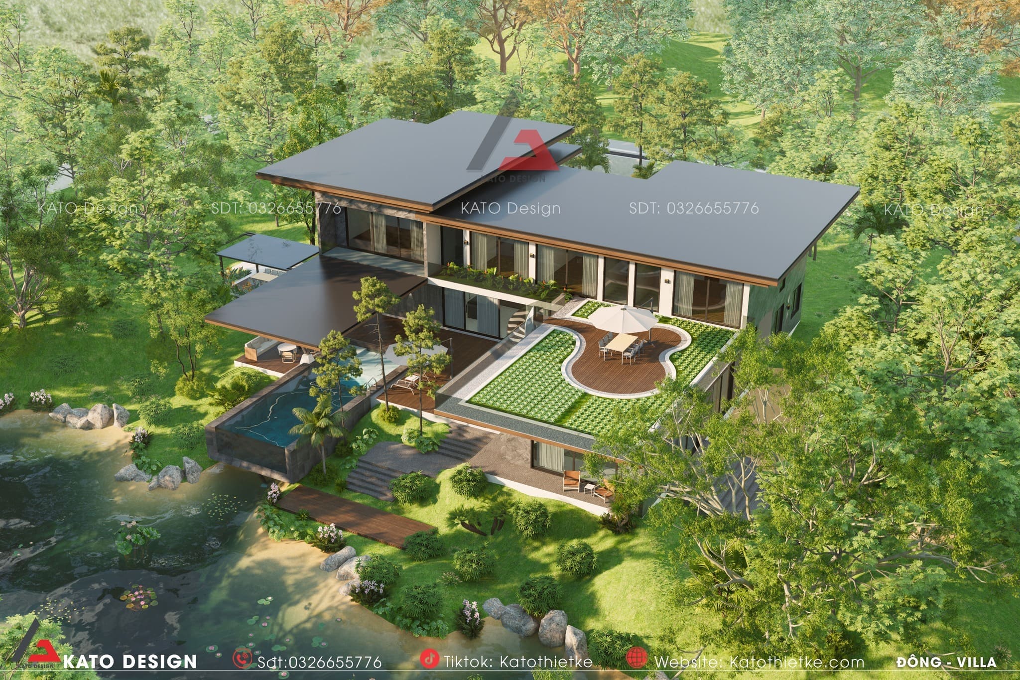 Villa nghỉ dưỡng đẹp, thư giãn tại KATO Thiết kế