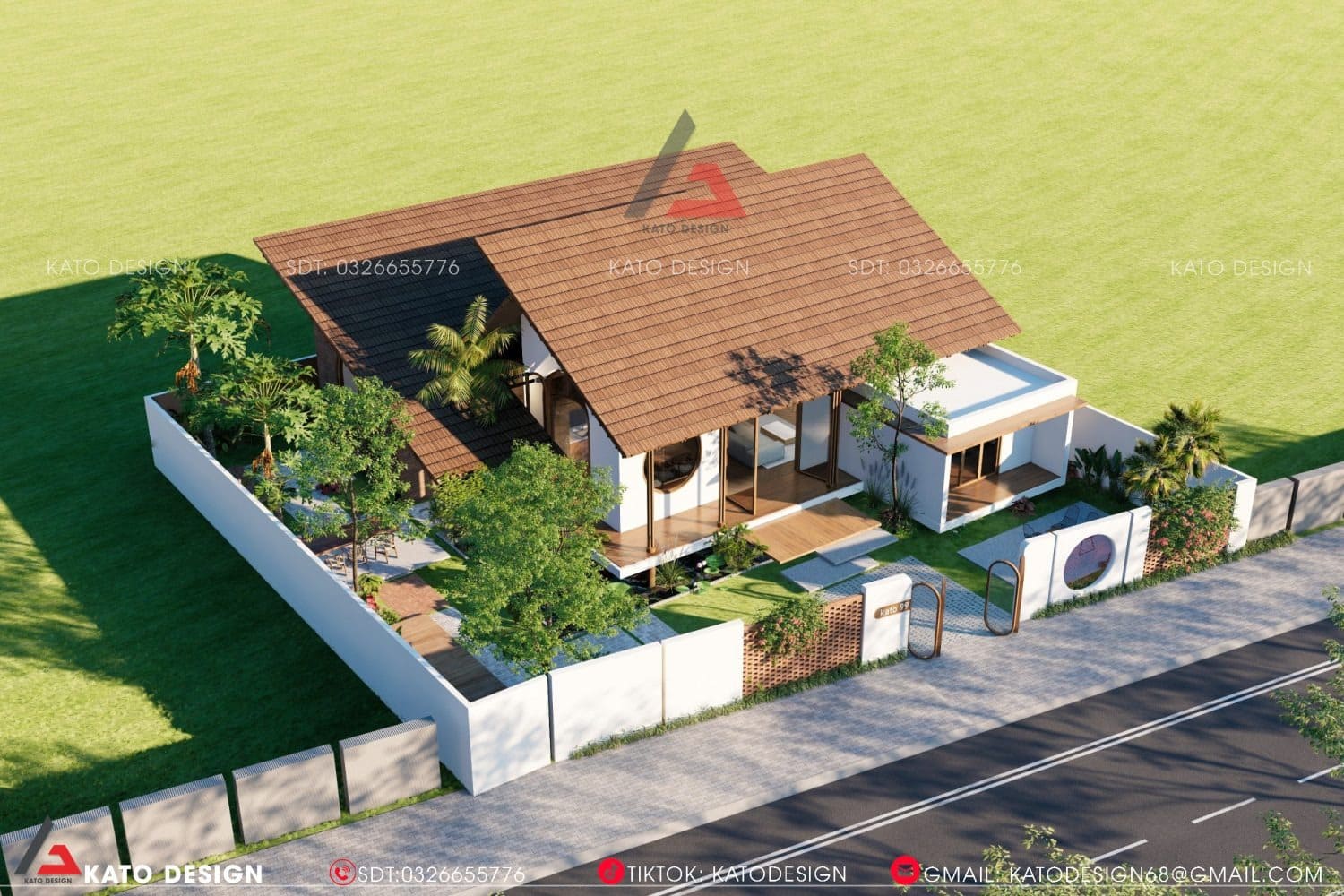 Nhà cấp 4 hiện đại 2 phòng ngủ được gia chủ yêu thích