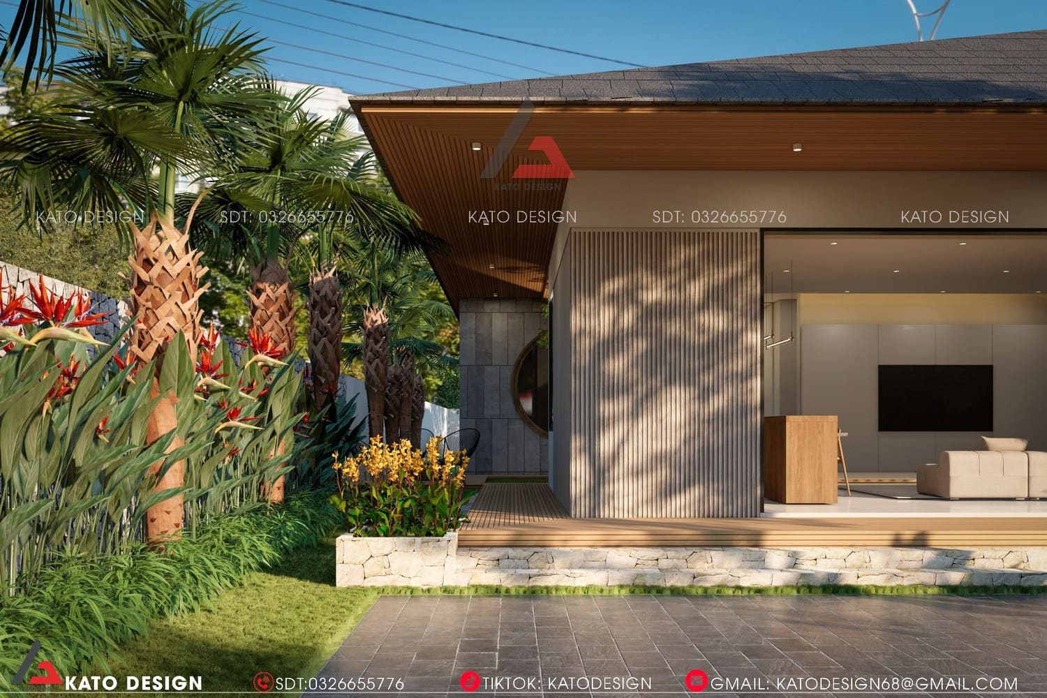 Kết hợp yếu tố xanh – ánh sáng tự nhiên