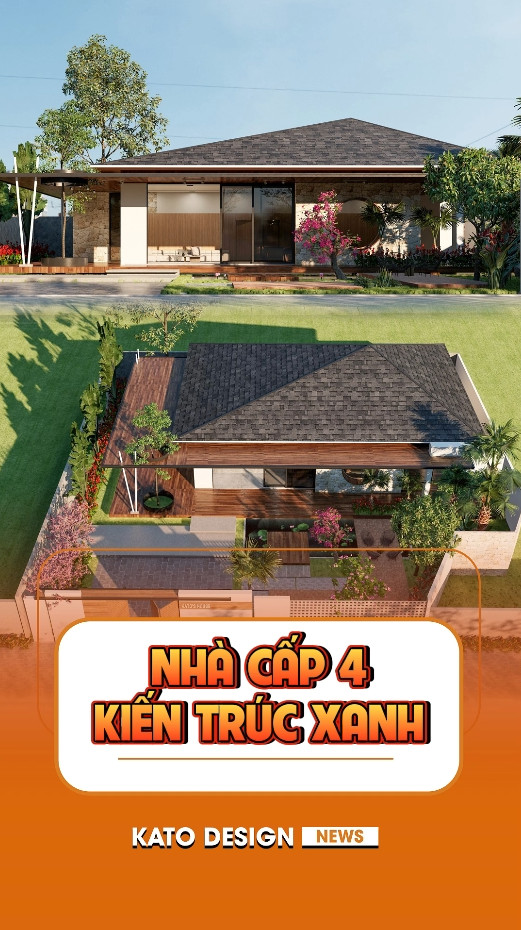 Nhà Cấp 4 Sân Vườn  Kato Thiết Kế