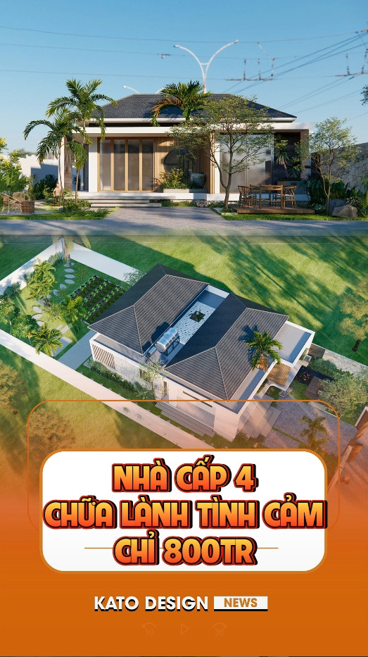 Nhà Cấp 4 Sân Vườn  Kato Thiết Kế