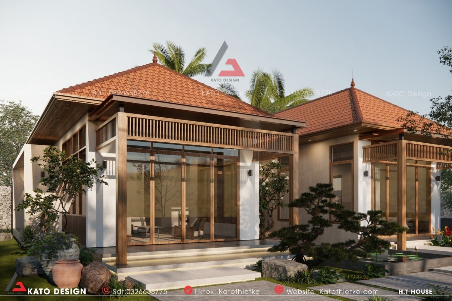 Hệ cửa kính giúp gắn kết với thiên nhiên, sân vườn