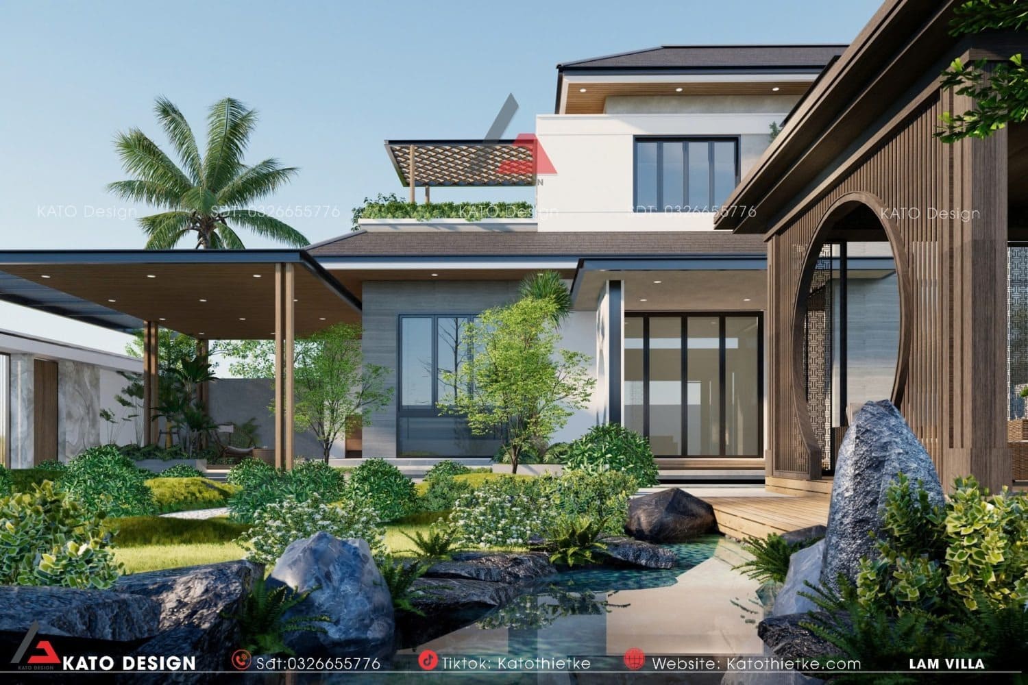 Phong cách kiến trúc hiện đại với đường nét tối giản