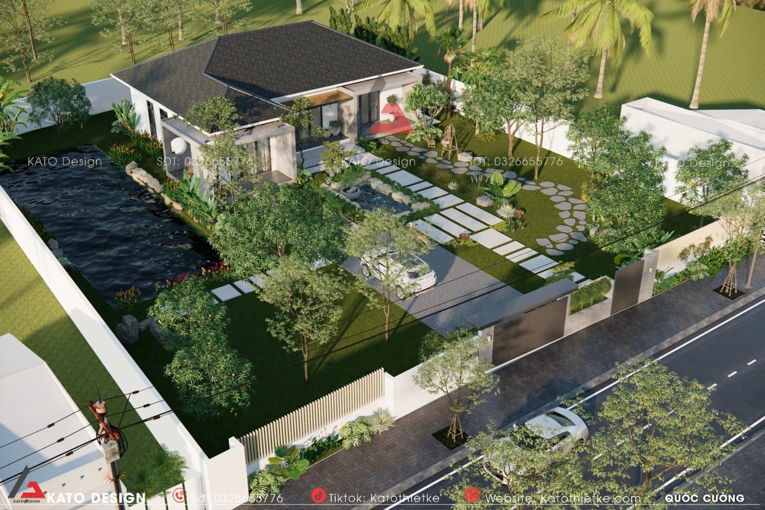 Nhà cấp 4 vườn đẹp mang phong cách nghỉ dưỡng