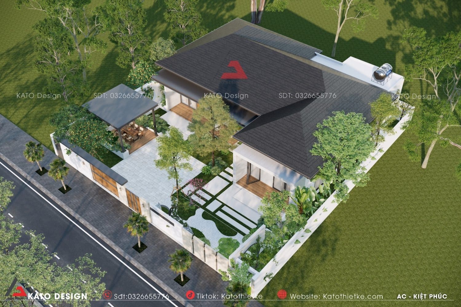 Mẫu nhà cấp 4 3 phòng ngủ hiện đại được nhiều gia đình lựa chọn