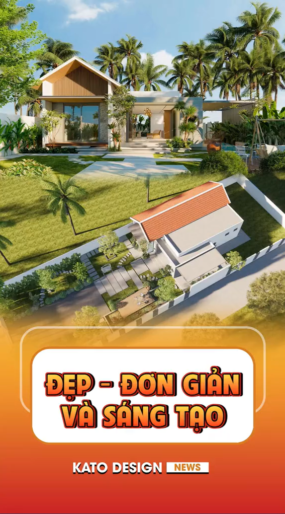 Nhà Vườn Cấp 4 Mái Dốc Kết Hợp Mái Bằng đầy ấn Tượng 3 Phòng Ngủ