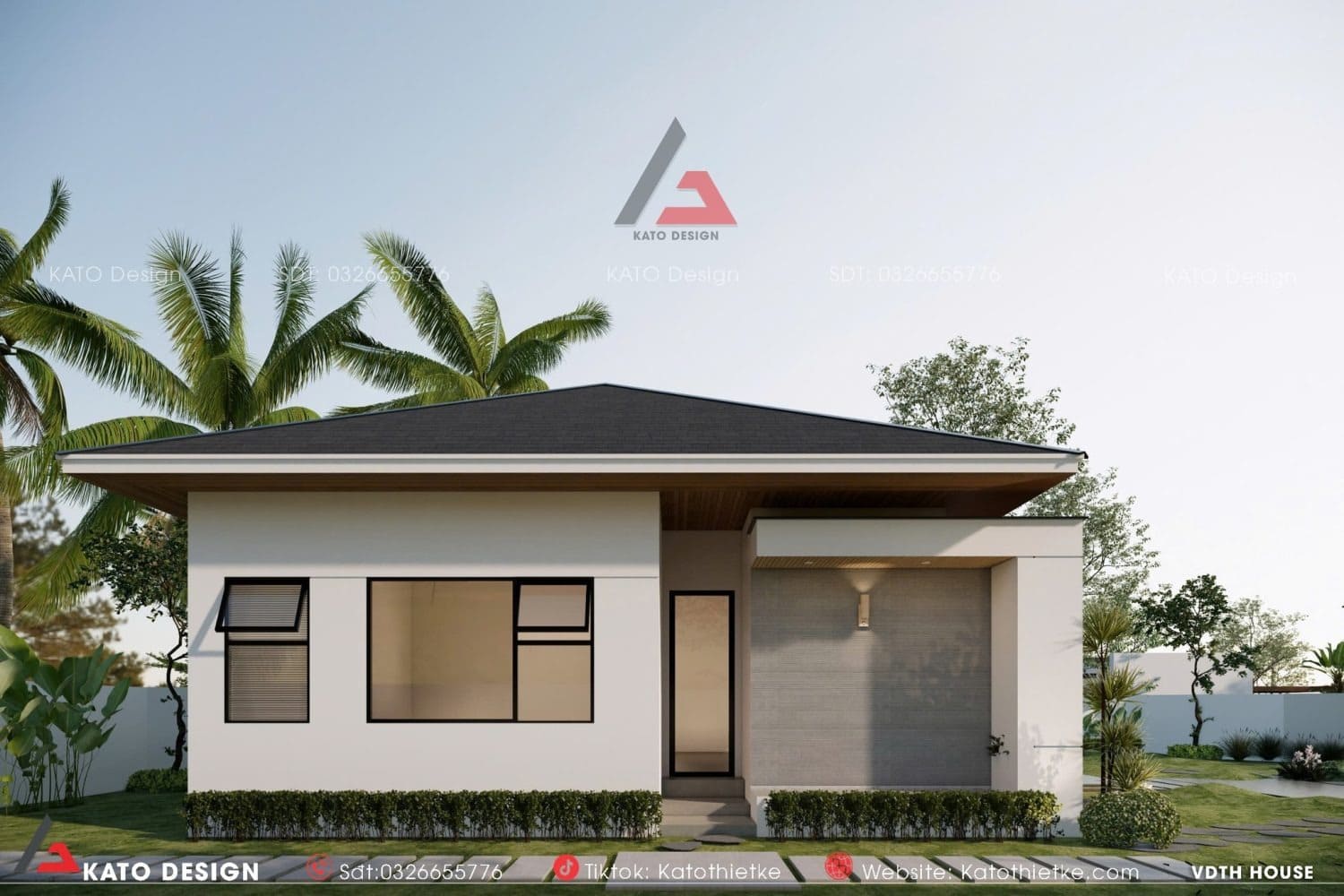 Mái dốc tối màu tinh tế, tối giản