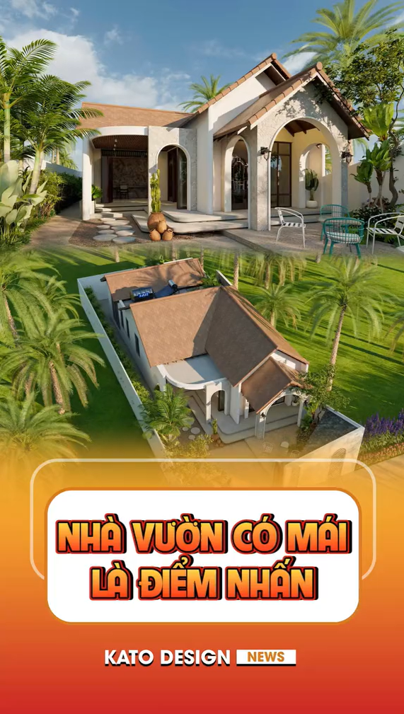 Thiết Kế Mẫu Nhà Vườn Cấp 4 Mái Dốc Mang Phong Cách Truyền Thống