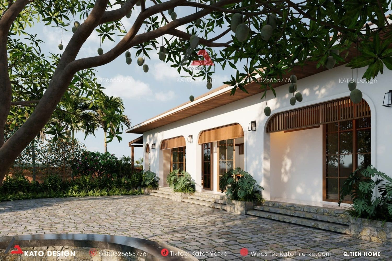 Không gian bên ngoài rộng rãi, thoáng mát