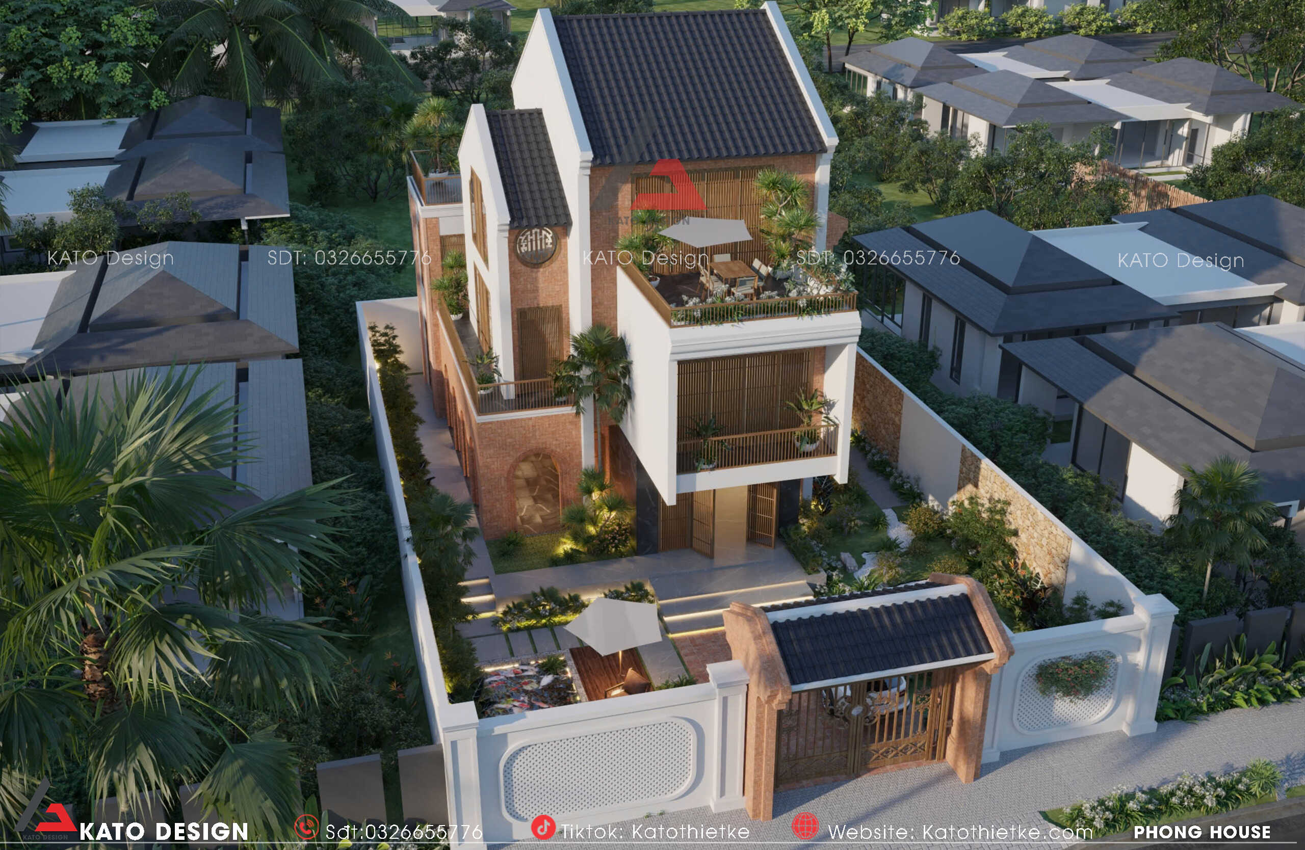 Mẫu biệt thự hiện đại tho phong cách Indochine