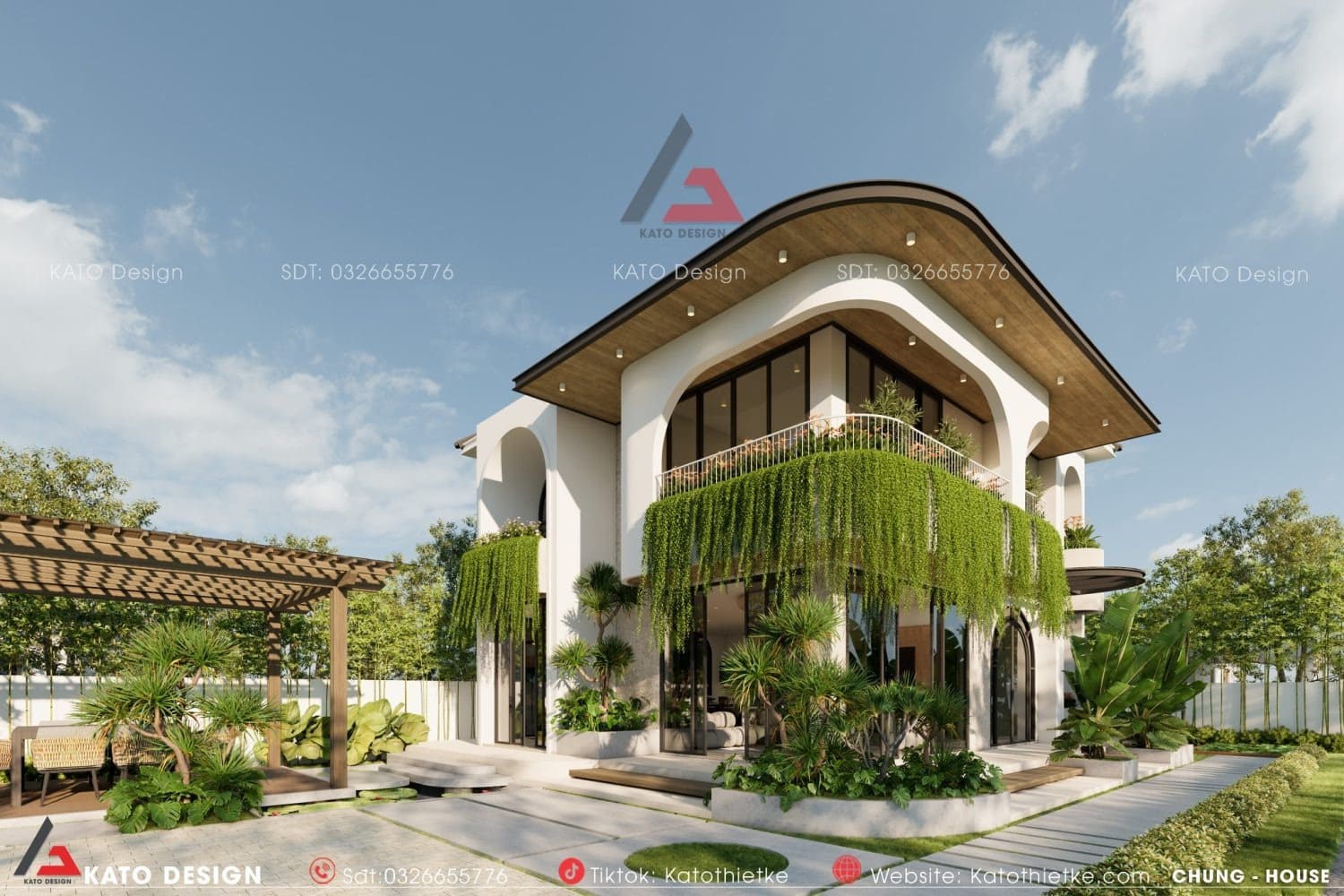 Kiến trúc hình khối kết hợp đường cong mềm mại Kiến trúc hình khối kết hợp đường cong mềm mại