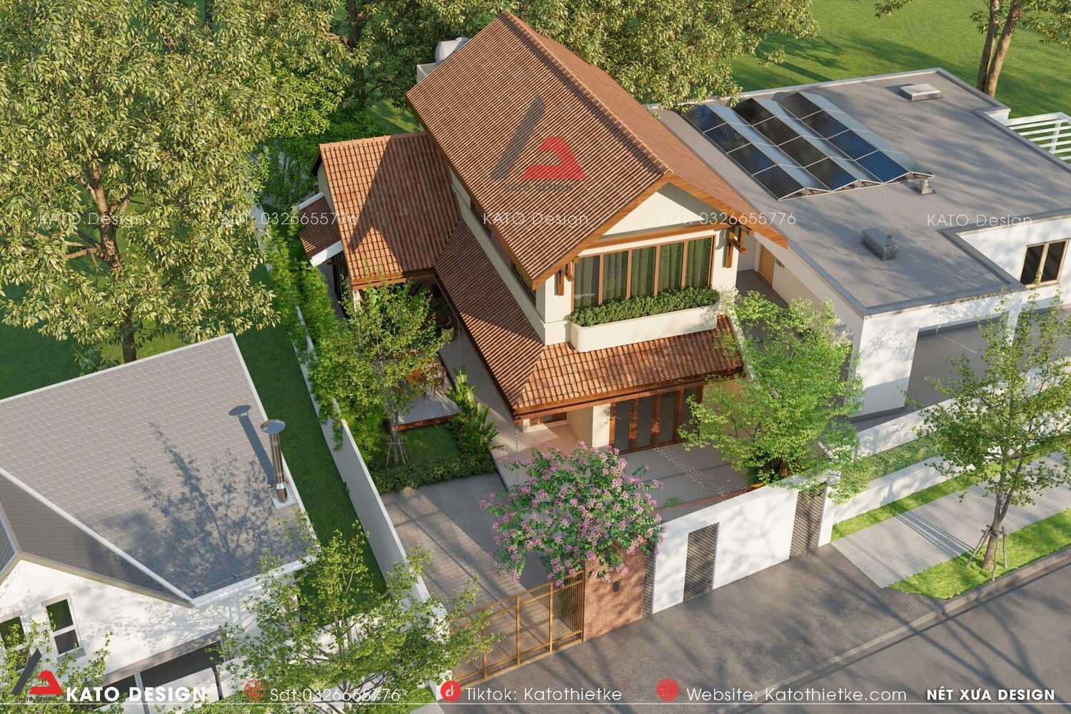 Tổng thể ngôi nhà hài hoà với thiên nhiên