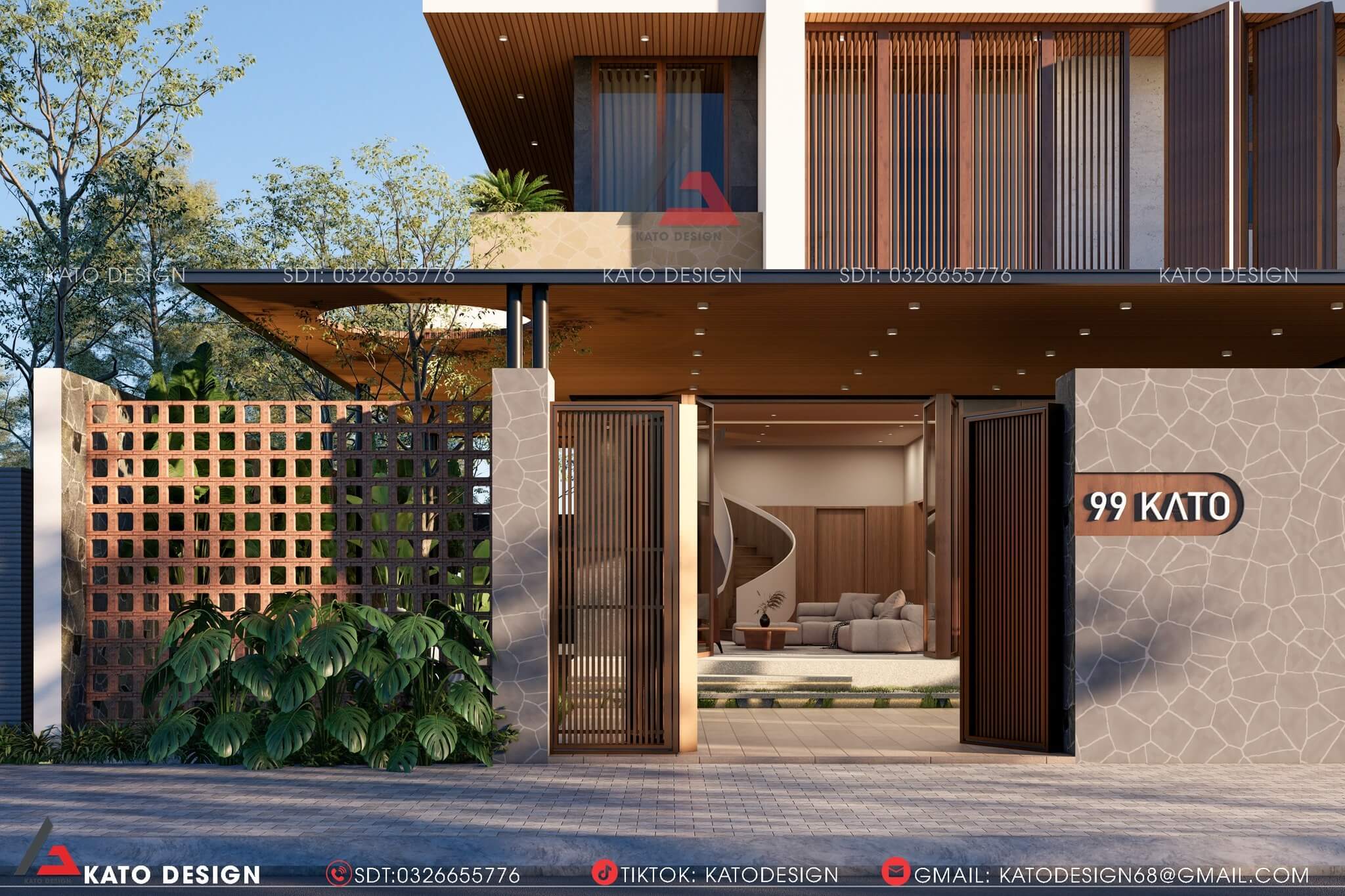 Biệt thự sử dụng vật liệu thân thiện, bền vững