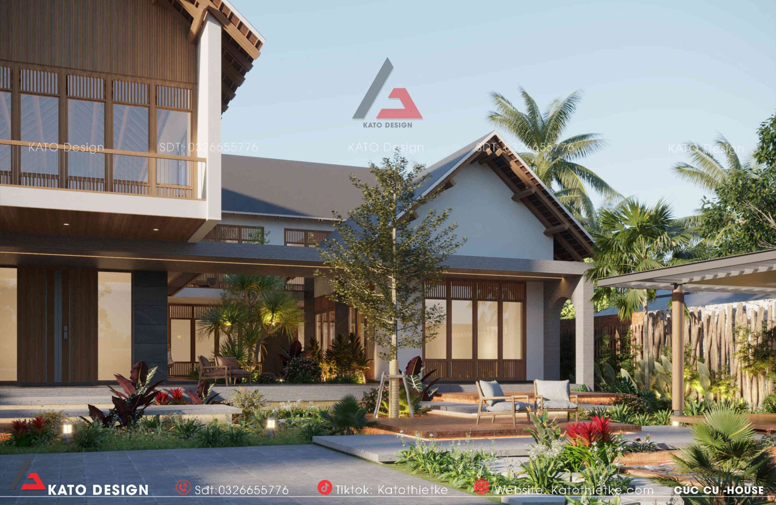 Biệt thự 2 tầng với sự kết hợp hài hòa giữa kiến trúc và thiên nhiên