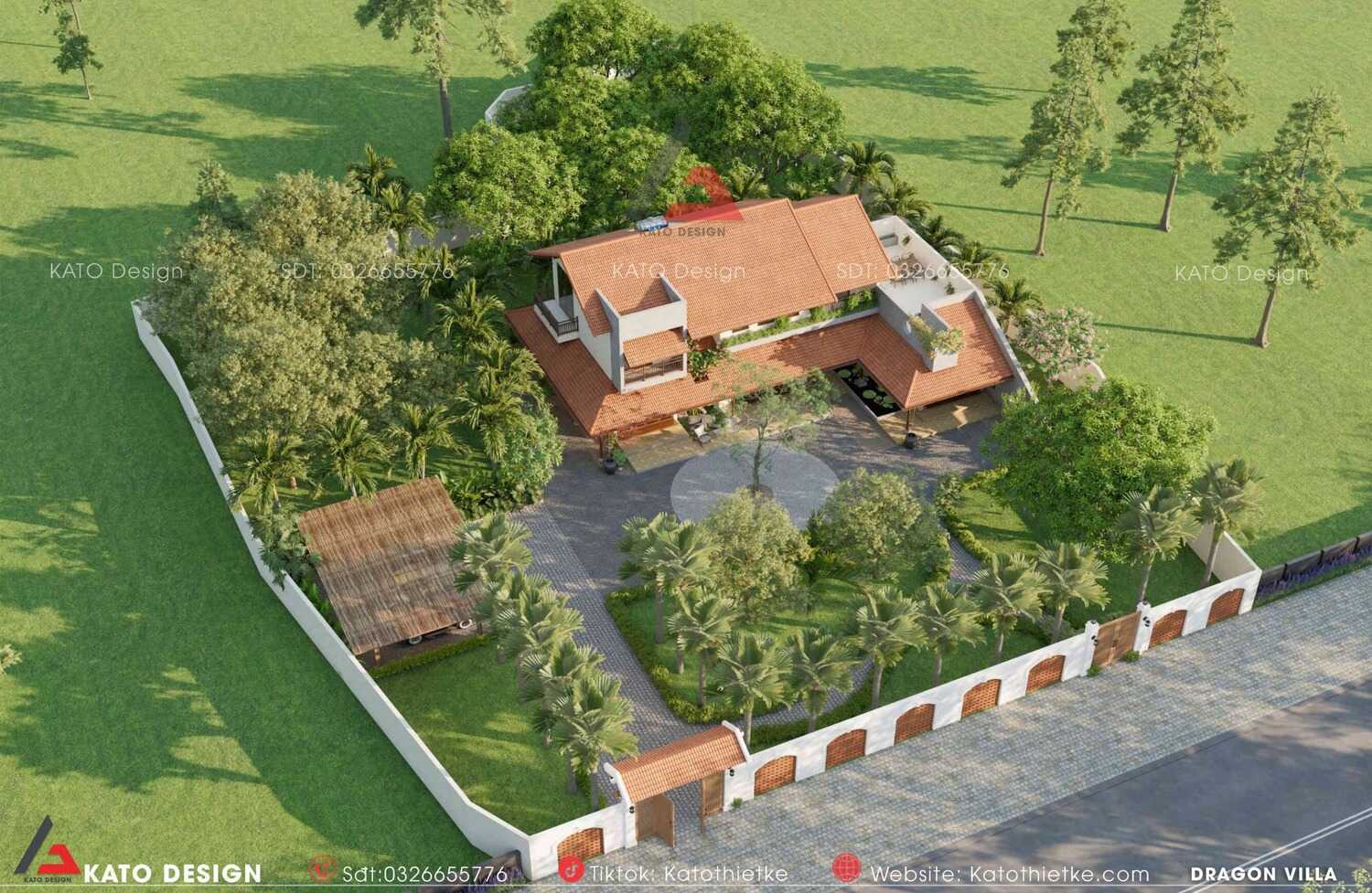Biệt thự nhà vườn 2 tầng đẹp