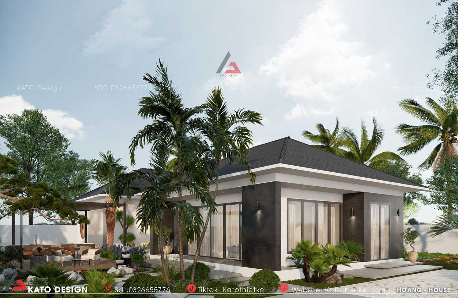 Hình khối đơn giản giúp ngôi nhà cân đối và dễ nhìn