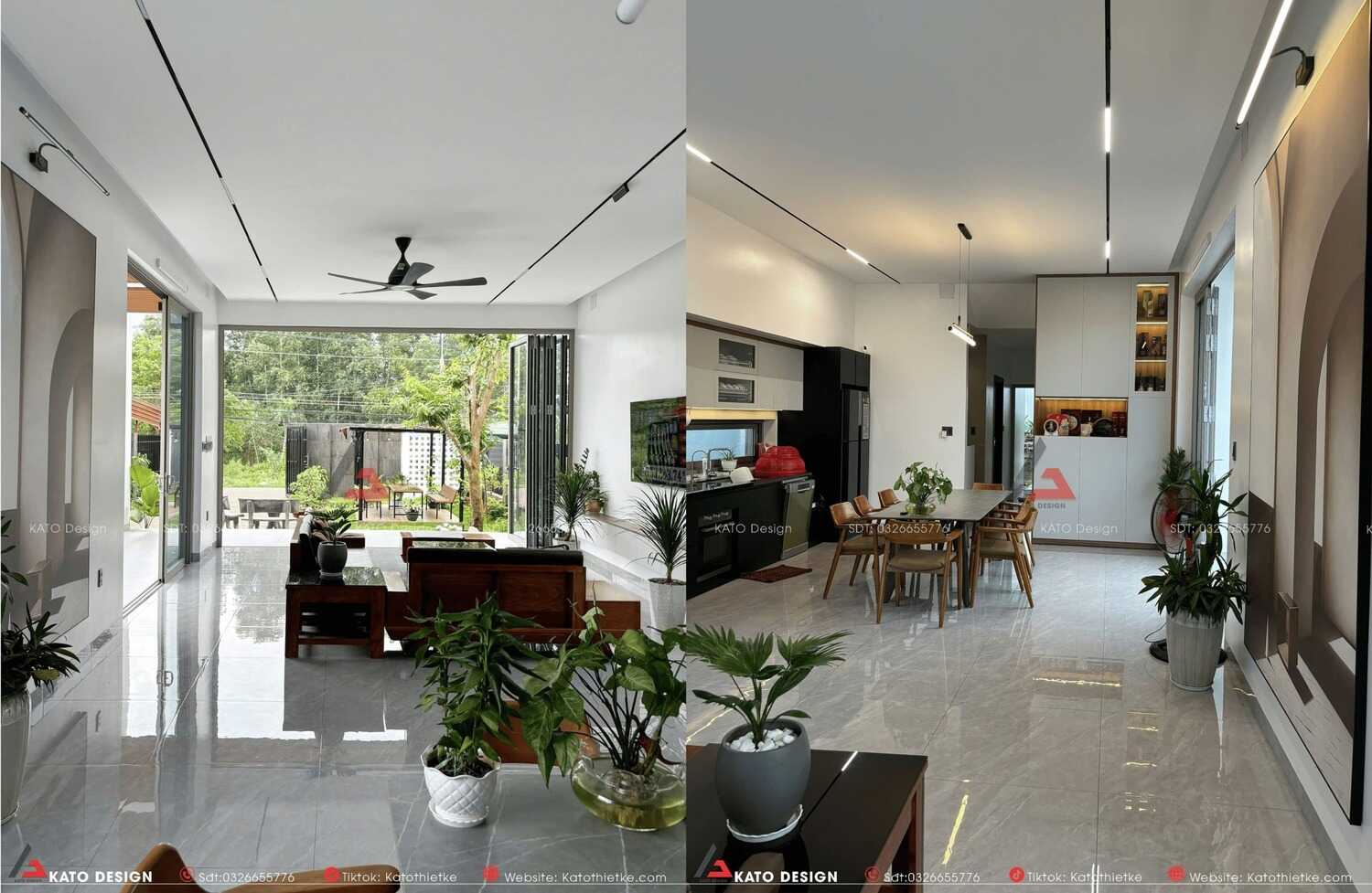 Thực tế không gian nội thất của nhà cấp 4 mái Nhật 