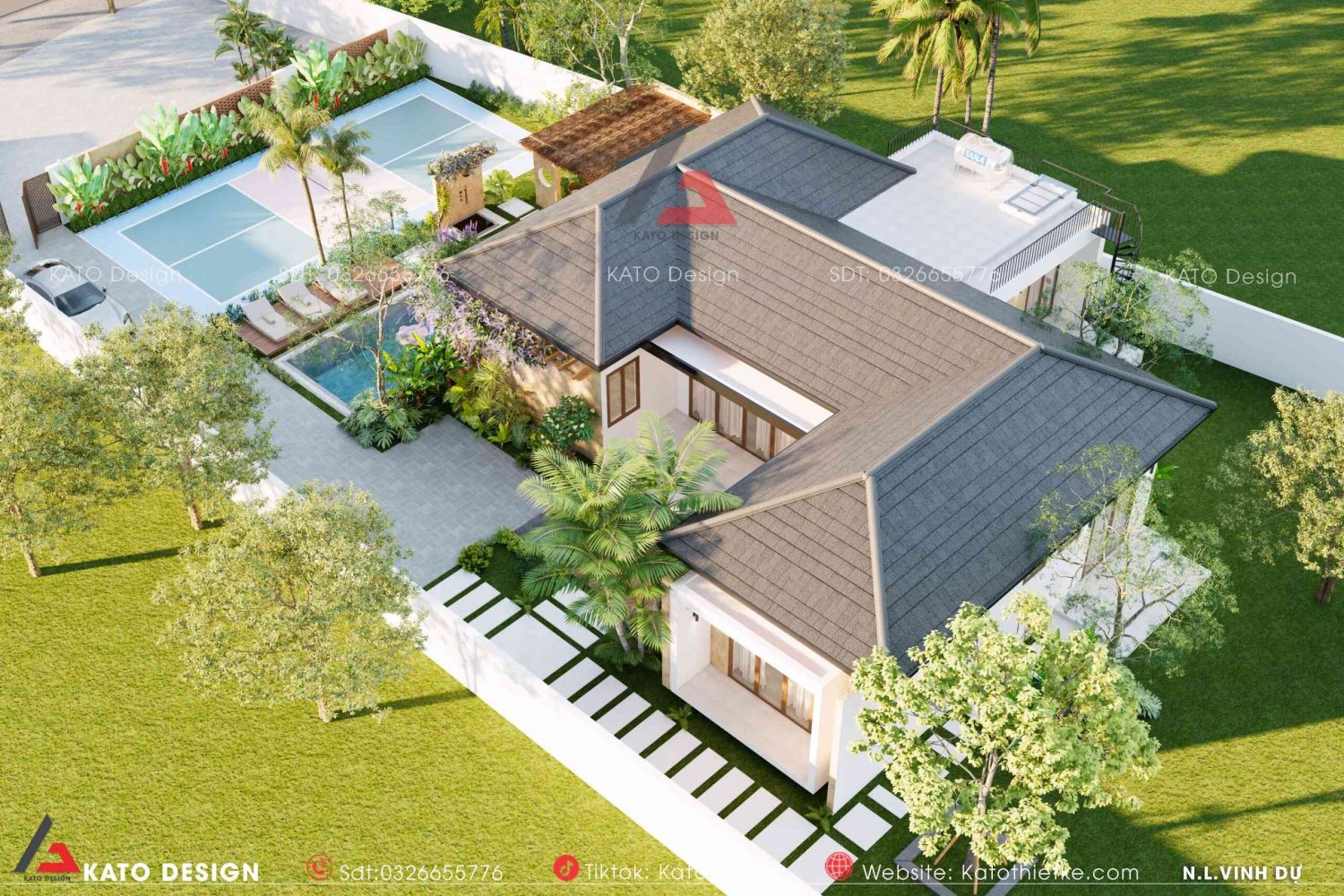 Kiểu nhà chữ U đẹp mà giá rẻ tiện nghi như resort