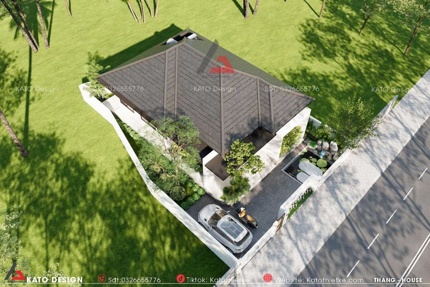 Nhà cấp 4 sân vườn xanh mát