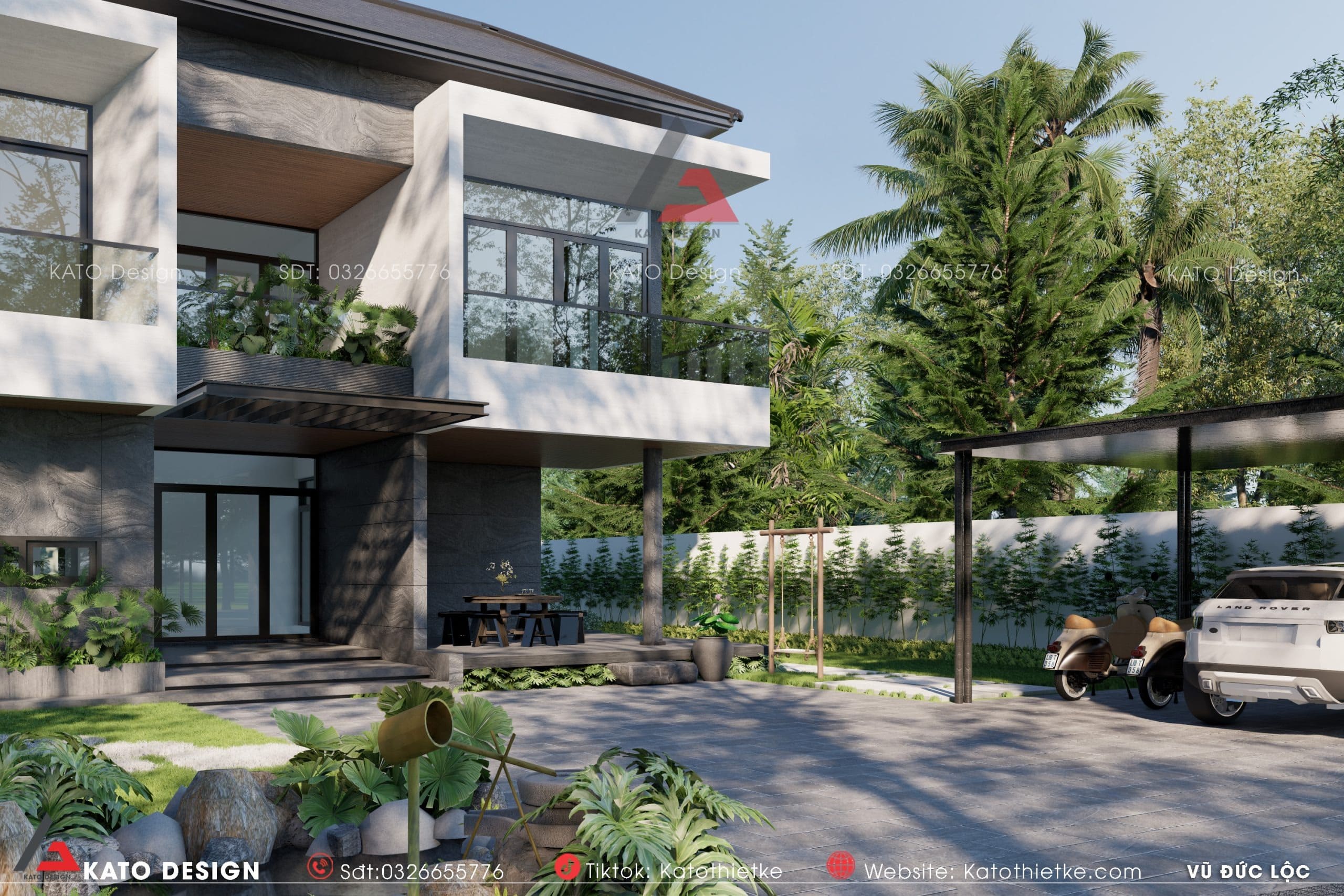 Phối cảnh góc, điểm đắt giá nhất công trình