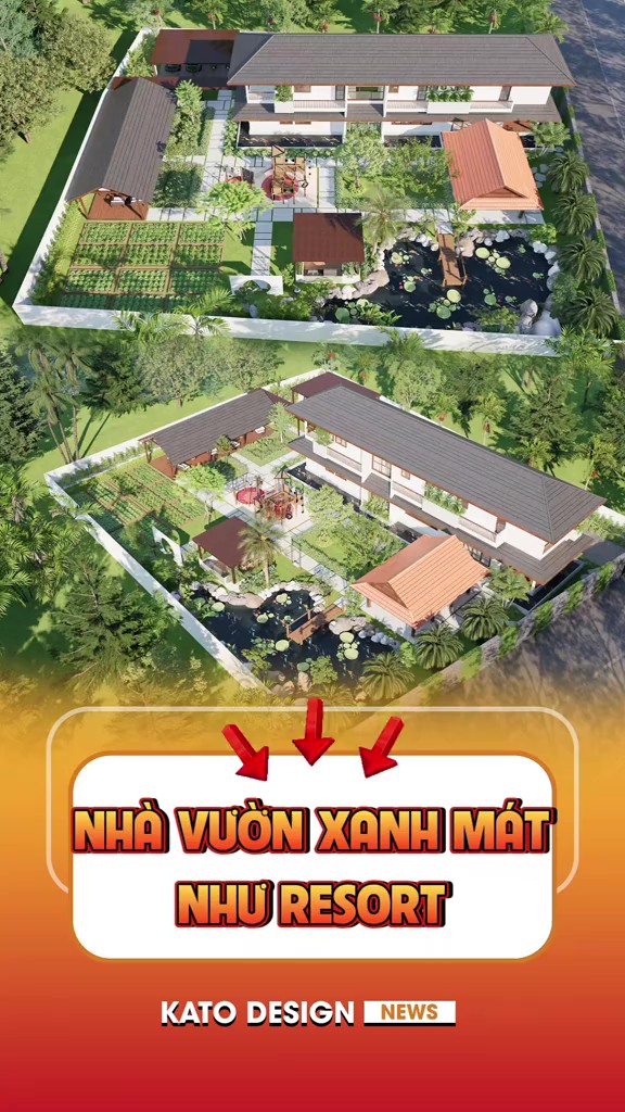 Mẫu Biệt Thự Nghỉ Dưỡng Có Sân Vườn Rộng Lớn