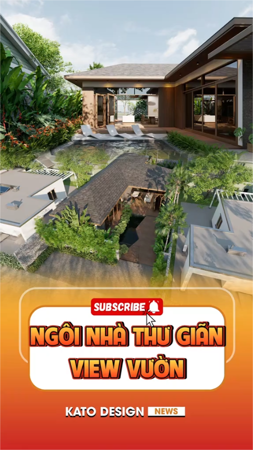 Nhà vườn thư giản với hồ bơi cực đẹp