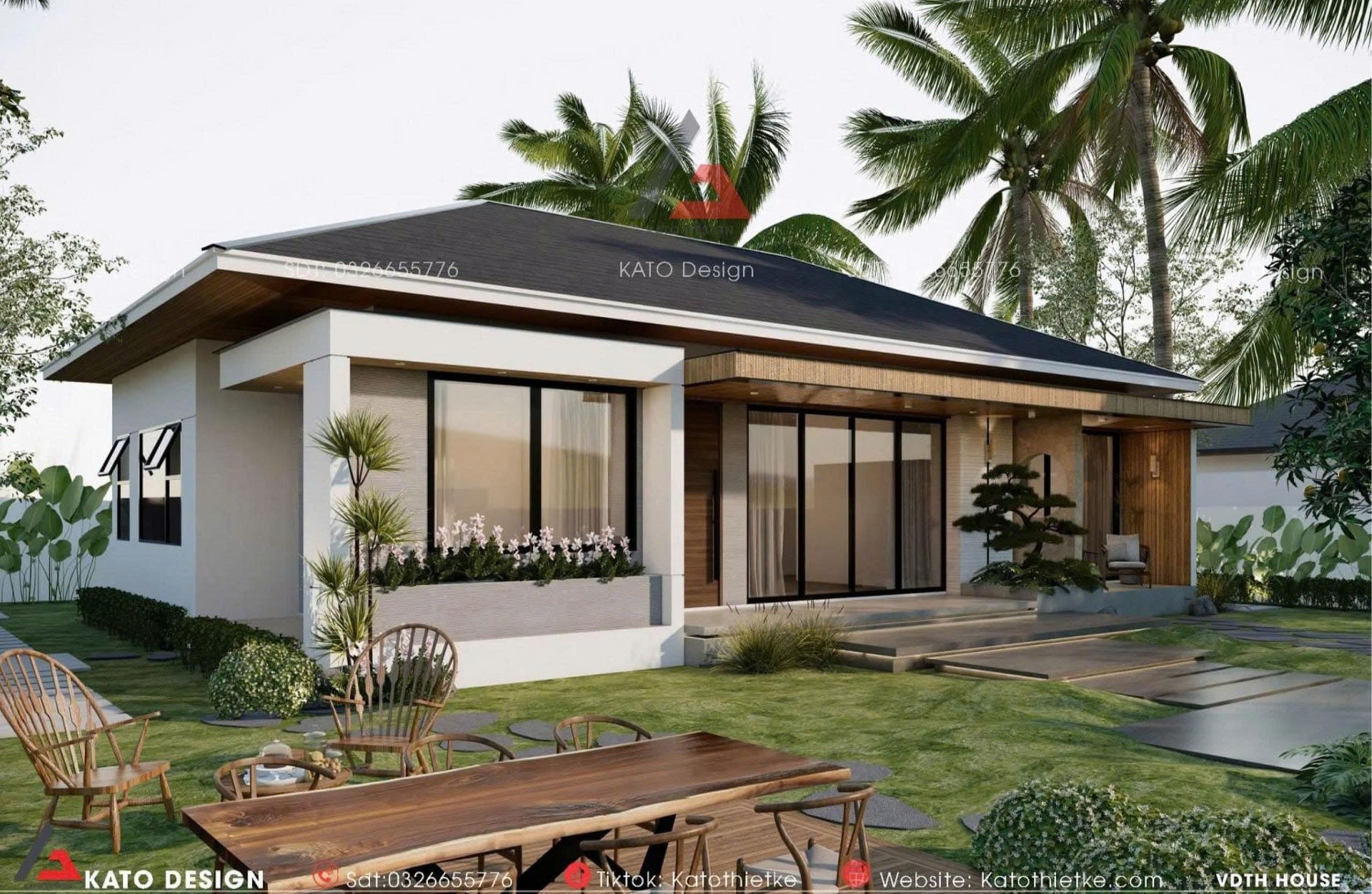 Mẫu nhà vườn mái Nhật đẹp Mẫu nhà vườn mái Nhật đẹp
