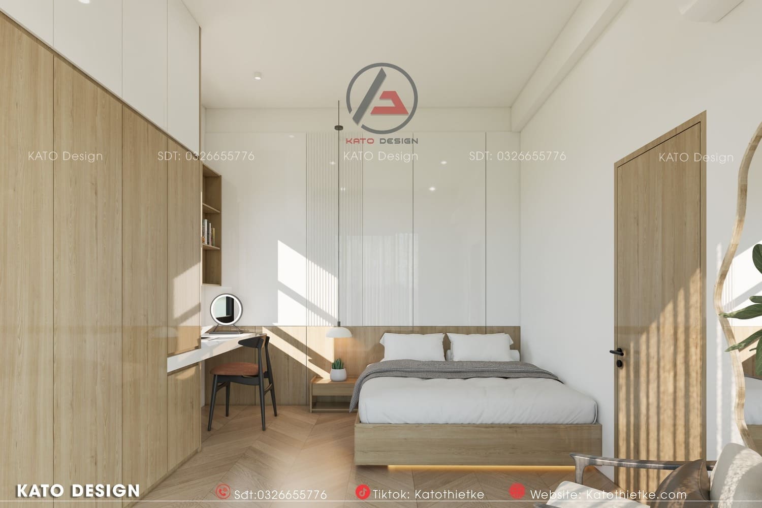 Phòng ngủ được tối ưu ánh sáng