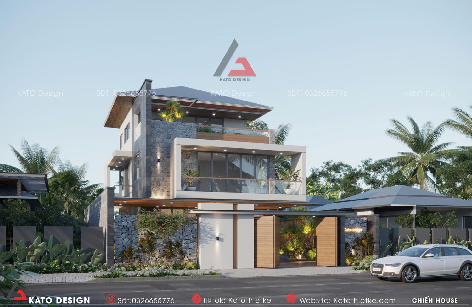 Tổng thể kiến trúc hiện đại, bố cục rõ ràng