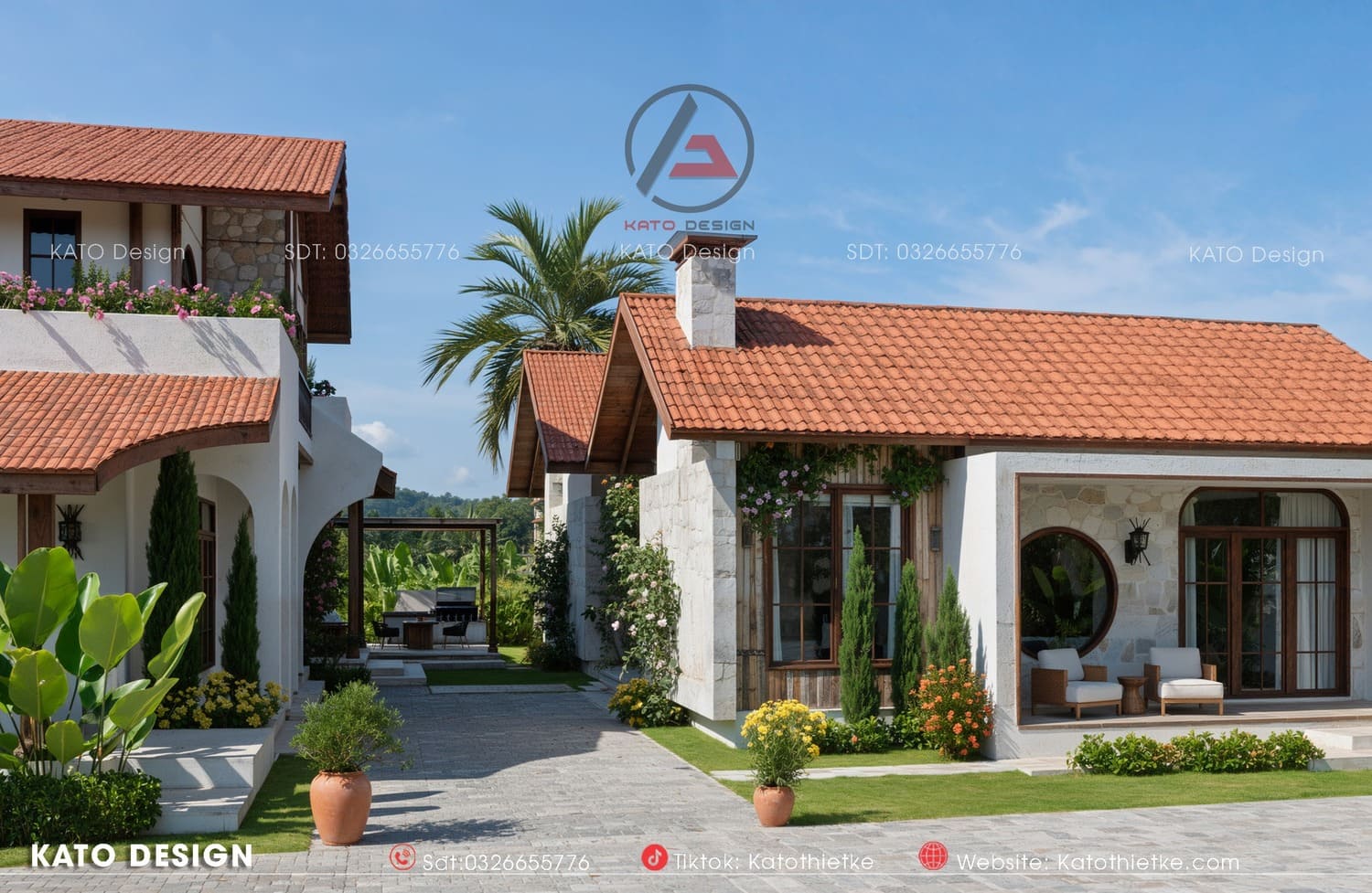 Không gian xanh mát của homestay
