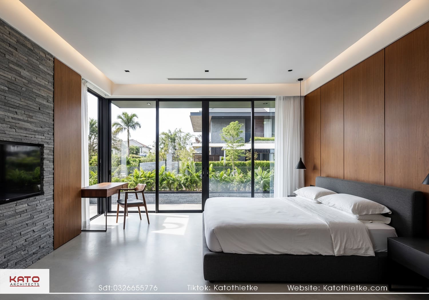 Phòng ngủ được thiết kế tối ưu ánh sáng