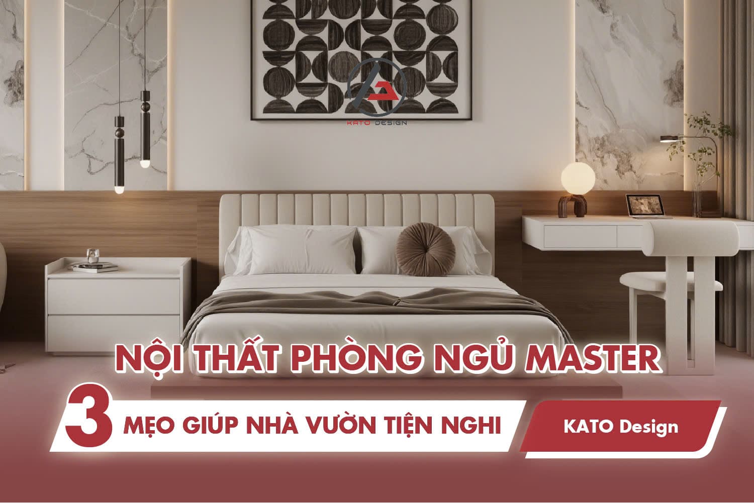 3 mẹo trong nội thất phòng ngủ master cho nhà vườn tiện nghi