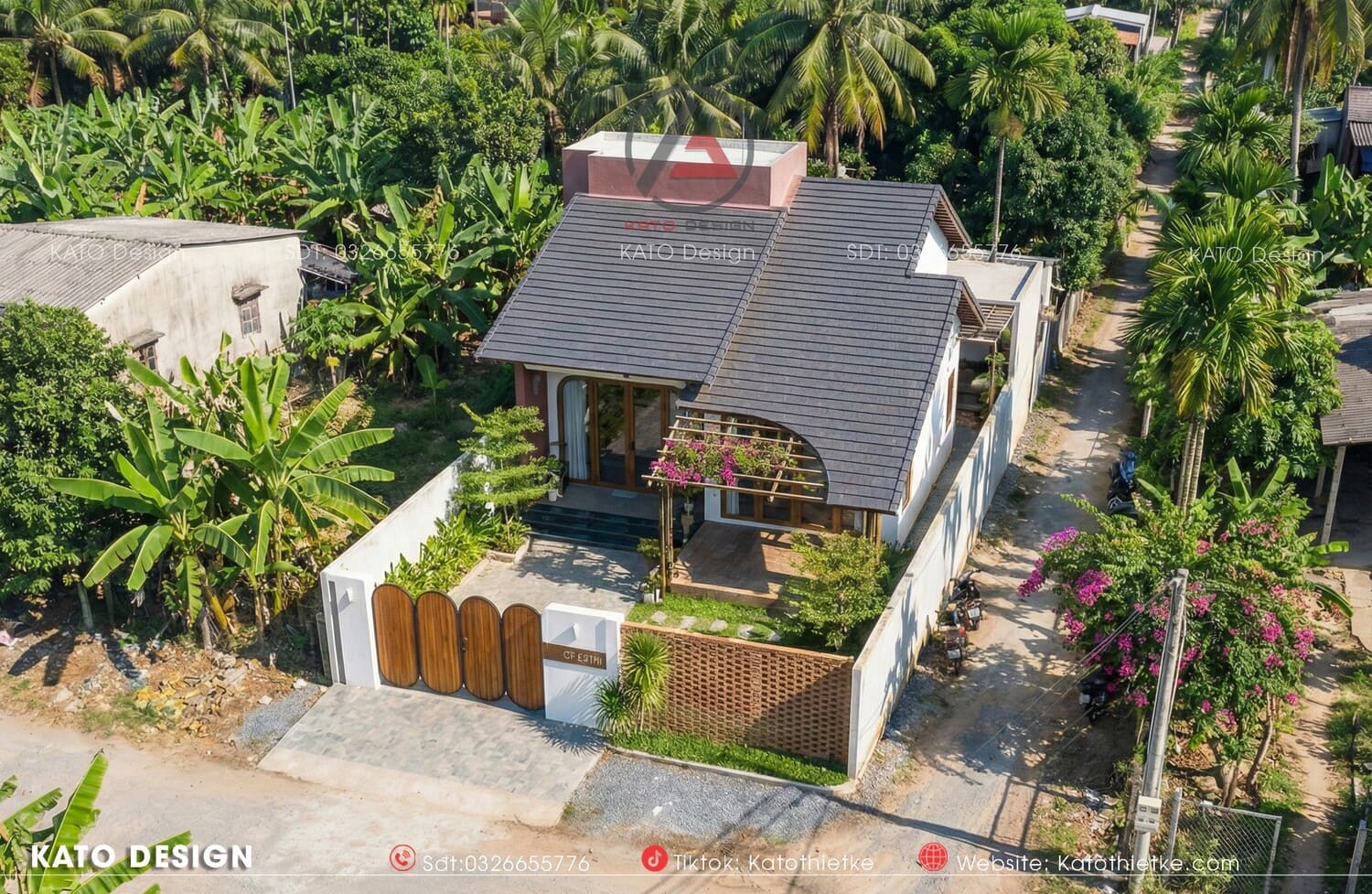 Mẫu nhà vườn mái ngói đẹp có sân vườn được nhiều gia chủ săn đón