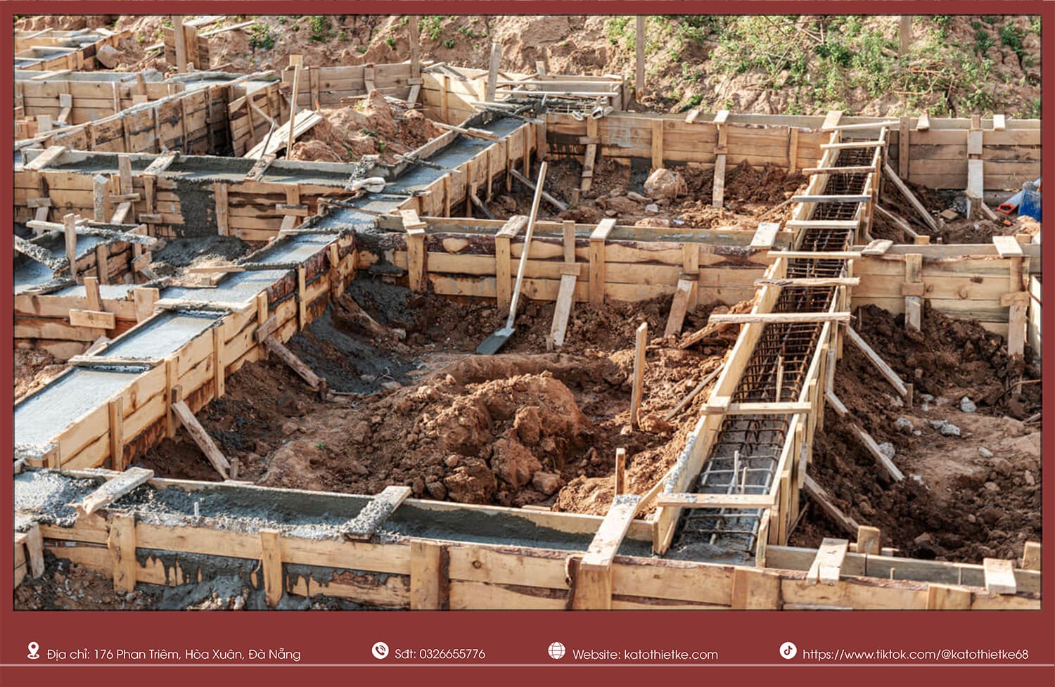 Móng băng nhà 2 tầng 2026 gồm móng cơ bản và dầm liên kết, thi công dễ nắm bắt