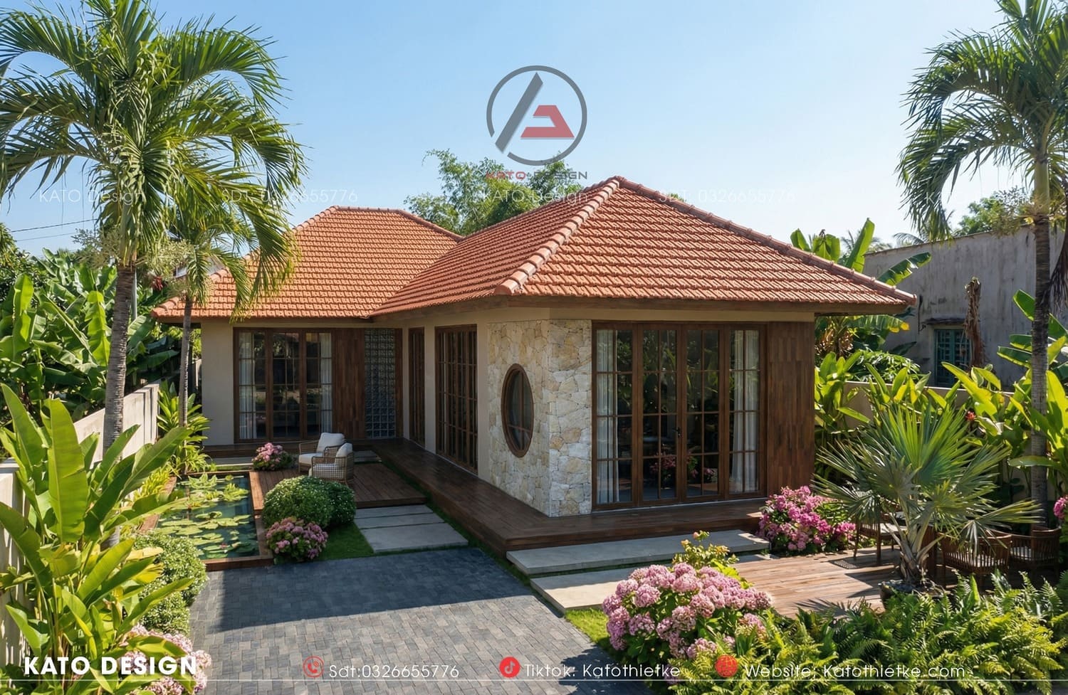 Nhà chữ L cấp 4 đẹp, hiện đại