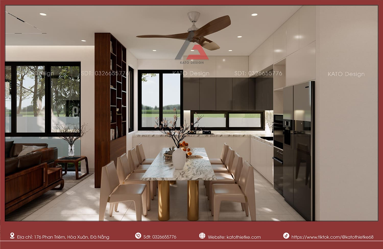 Nhà hướng Đông Bắc nên đặt bếp hướng Đông Nam, tốt cho tài lộc và sức khỏe