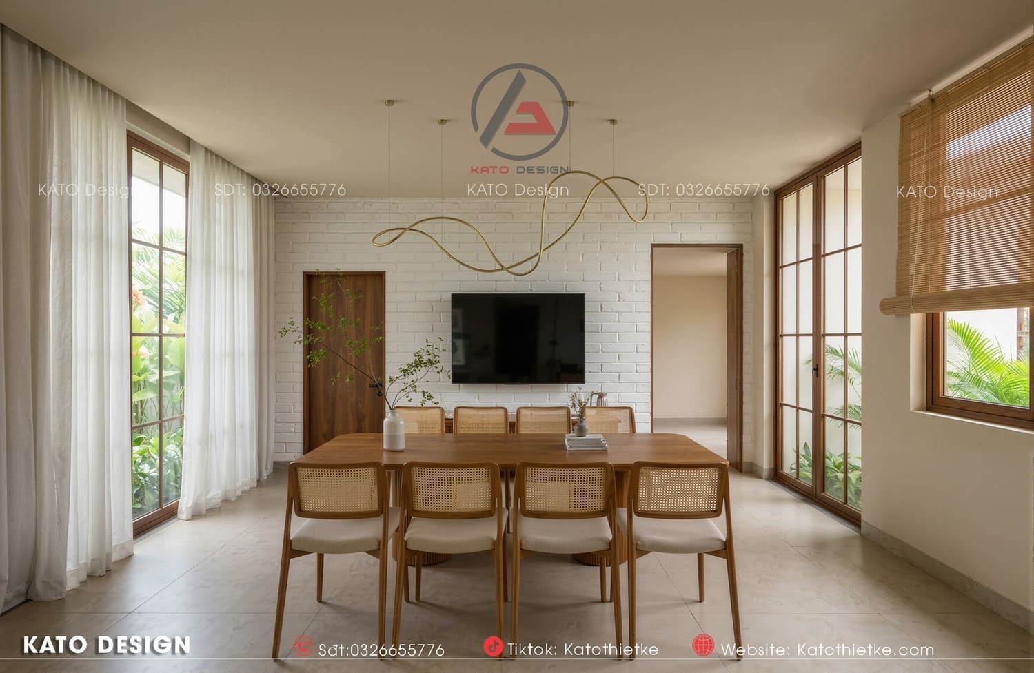 Không gian phòng khách – bếp liên thông