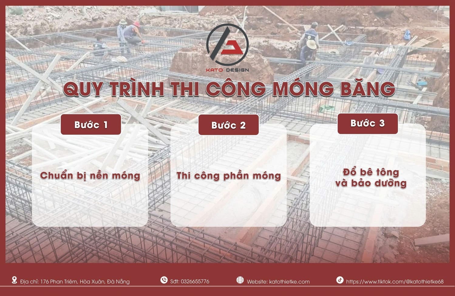 Thi công móng băng 2 phương theo quy trình chuẩn giúp kết cấu vững và bền Thi công móng băng 2 phương theo quy trình chuẩn giúp kết cấu vững và bền
