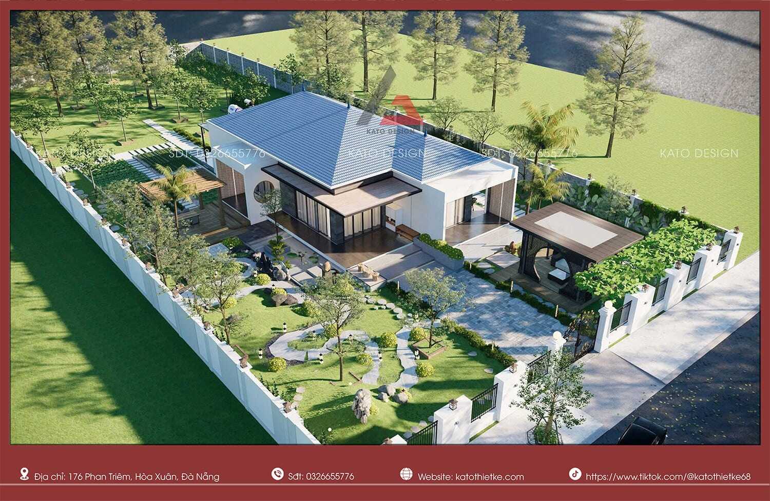 Sân vườn bao quanh nhà cấp 4, cây xanh Nhật, tiểu cảnh nước, không gian thư thái Sân vườn bao quanh nhà cấp 4, cây xanh Nhật, tiểu cảnh nước, không gian thư thái