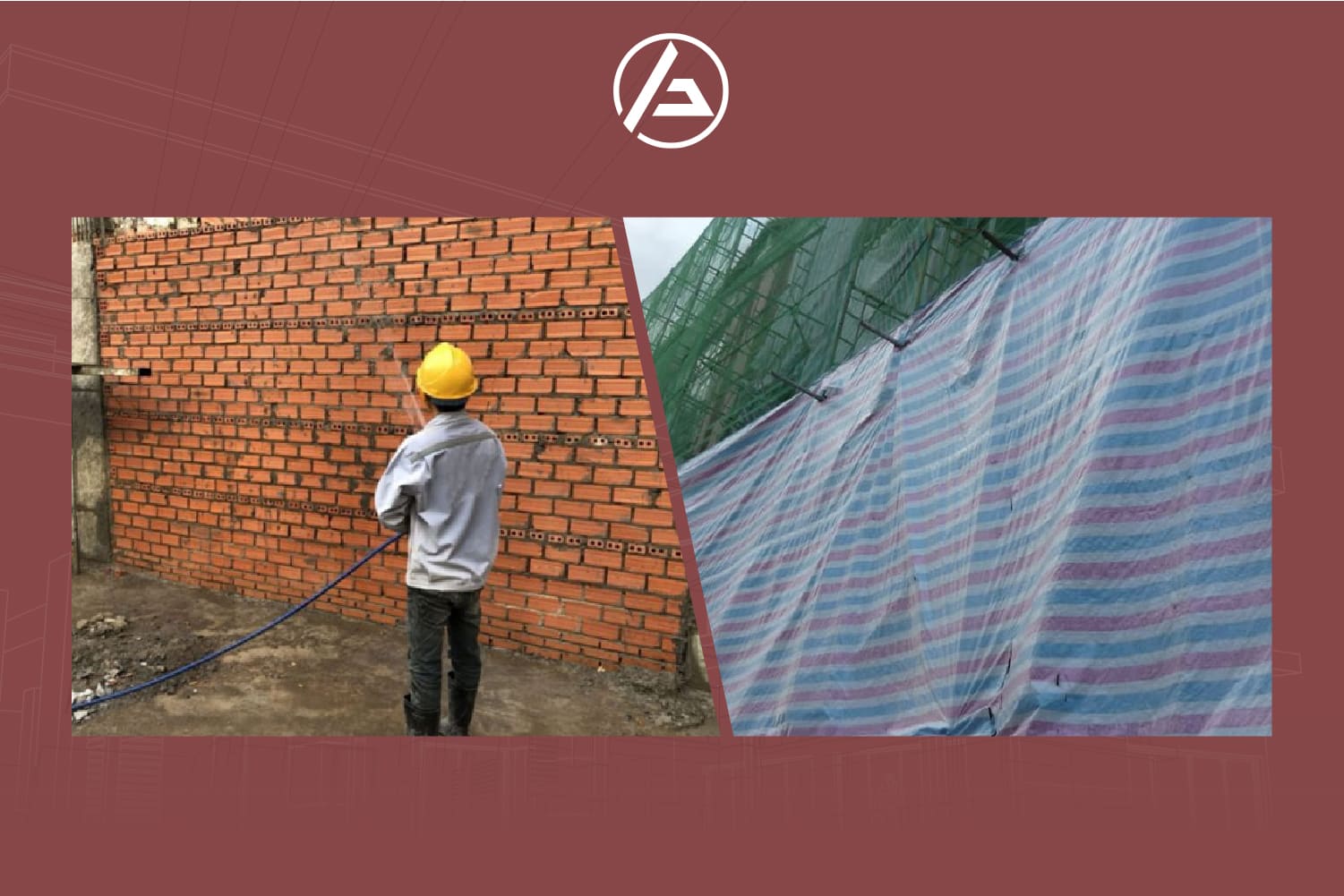 Tiến hành bảo dưỡng lớp trát sau khi thi công 