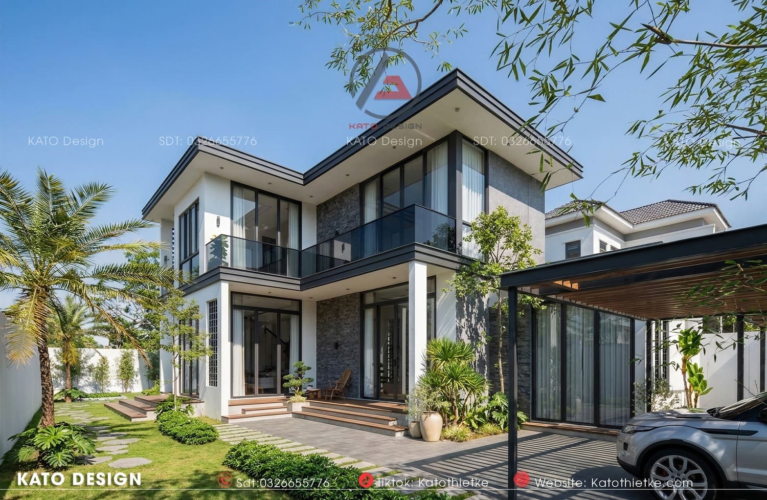 Thiết kế biệt thự nhà vườn trên đất 200m2 hướng đến không gian sống hài hòa