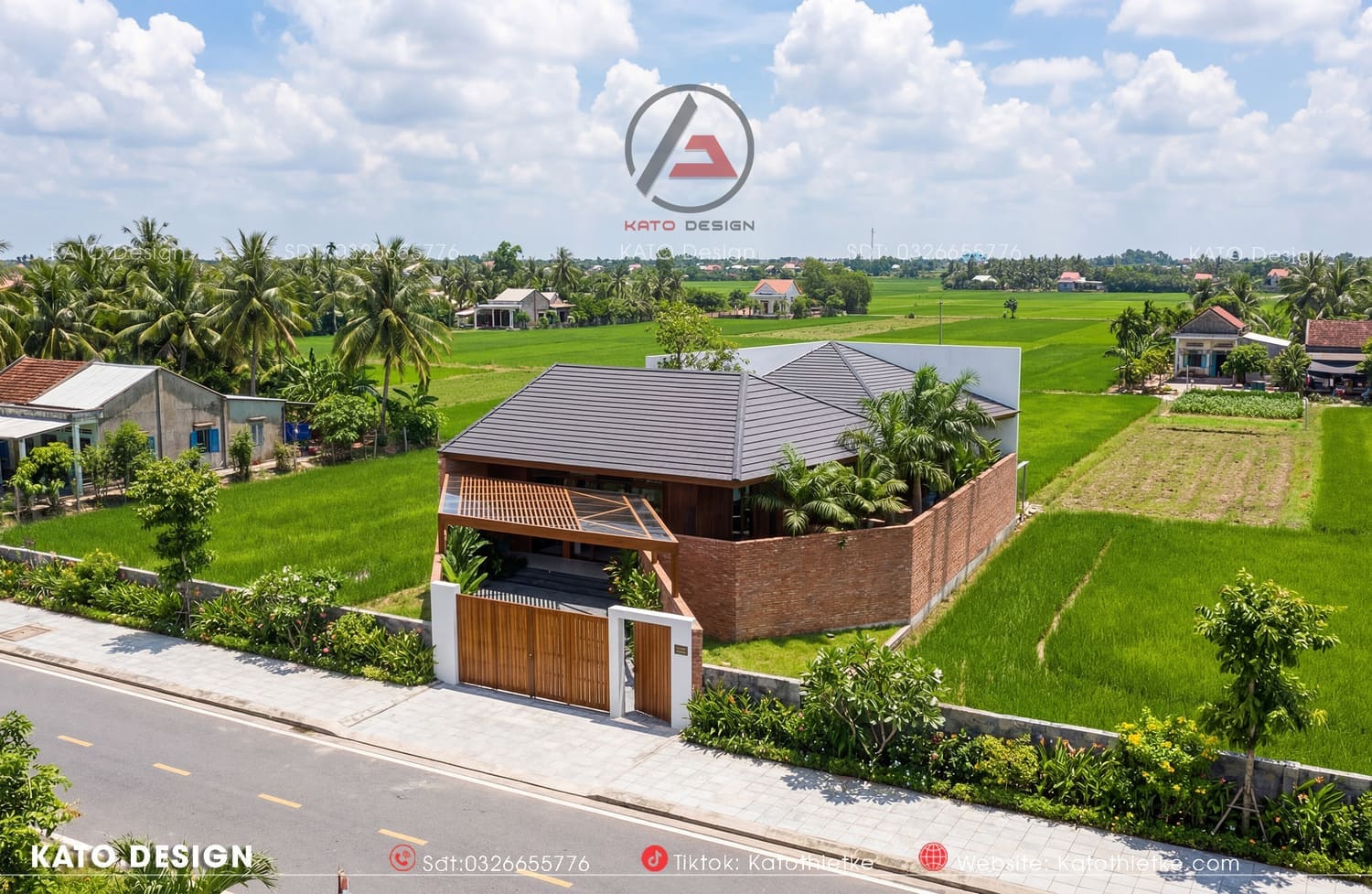 Mẫu thiết kế nhà vườn mái Nhật cổ điển
