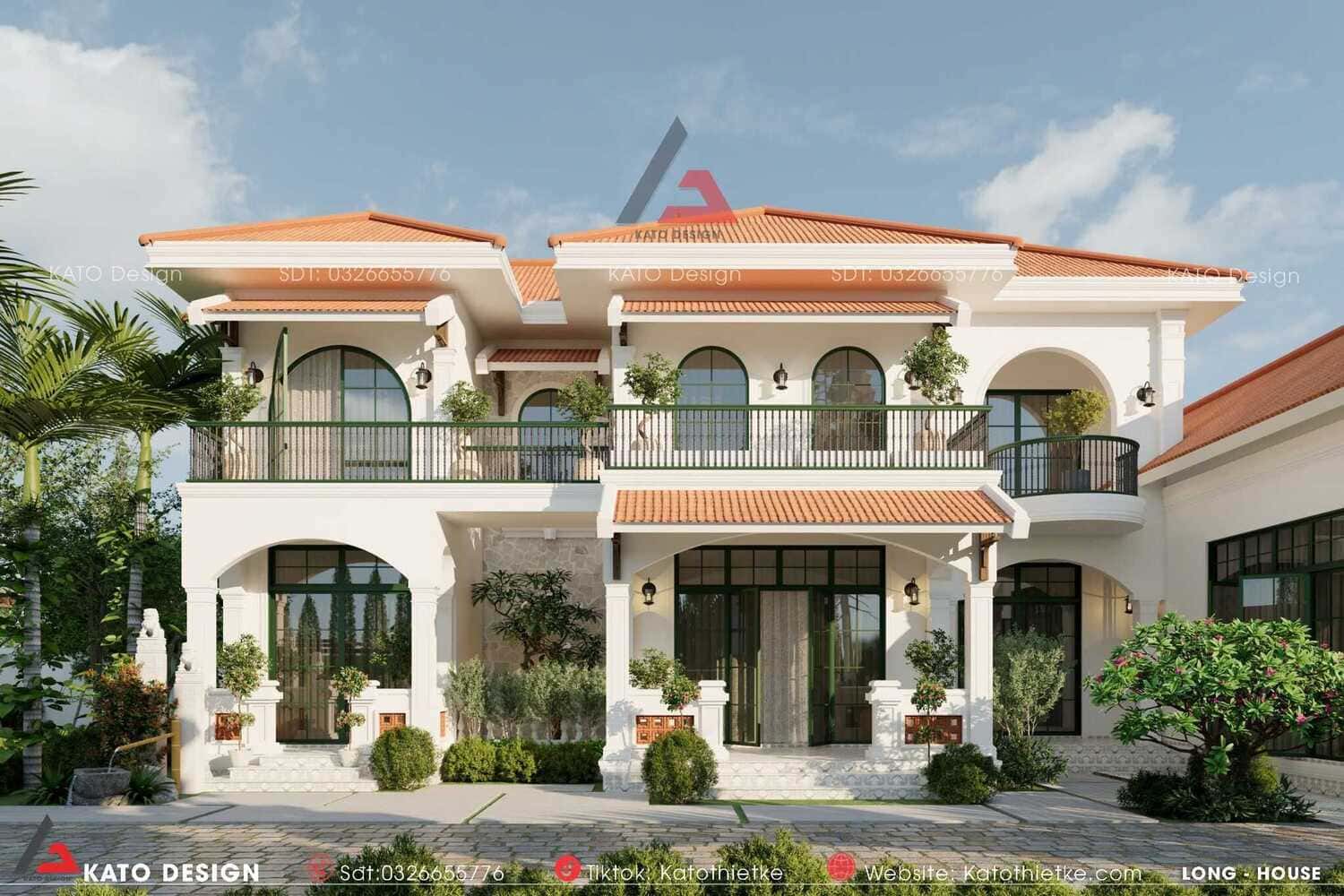 Hệ vòm cong ở cửa và hành lang tạo đường nét mềm mại, đậm chất Địa Trung Hải Hệ vòm cong ở cửa và hành lang tạo đường nét mềm mại, đậm chất Địa Trung Hải