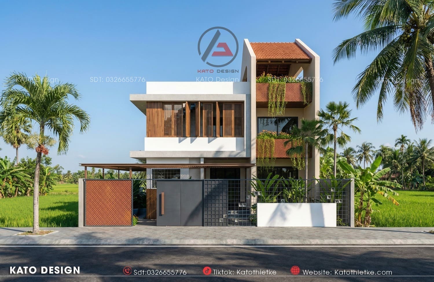 Hình khối nhà gọn gàng, phù hợp kiến trúc đô thị hiện đại