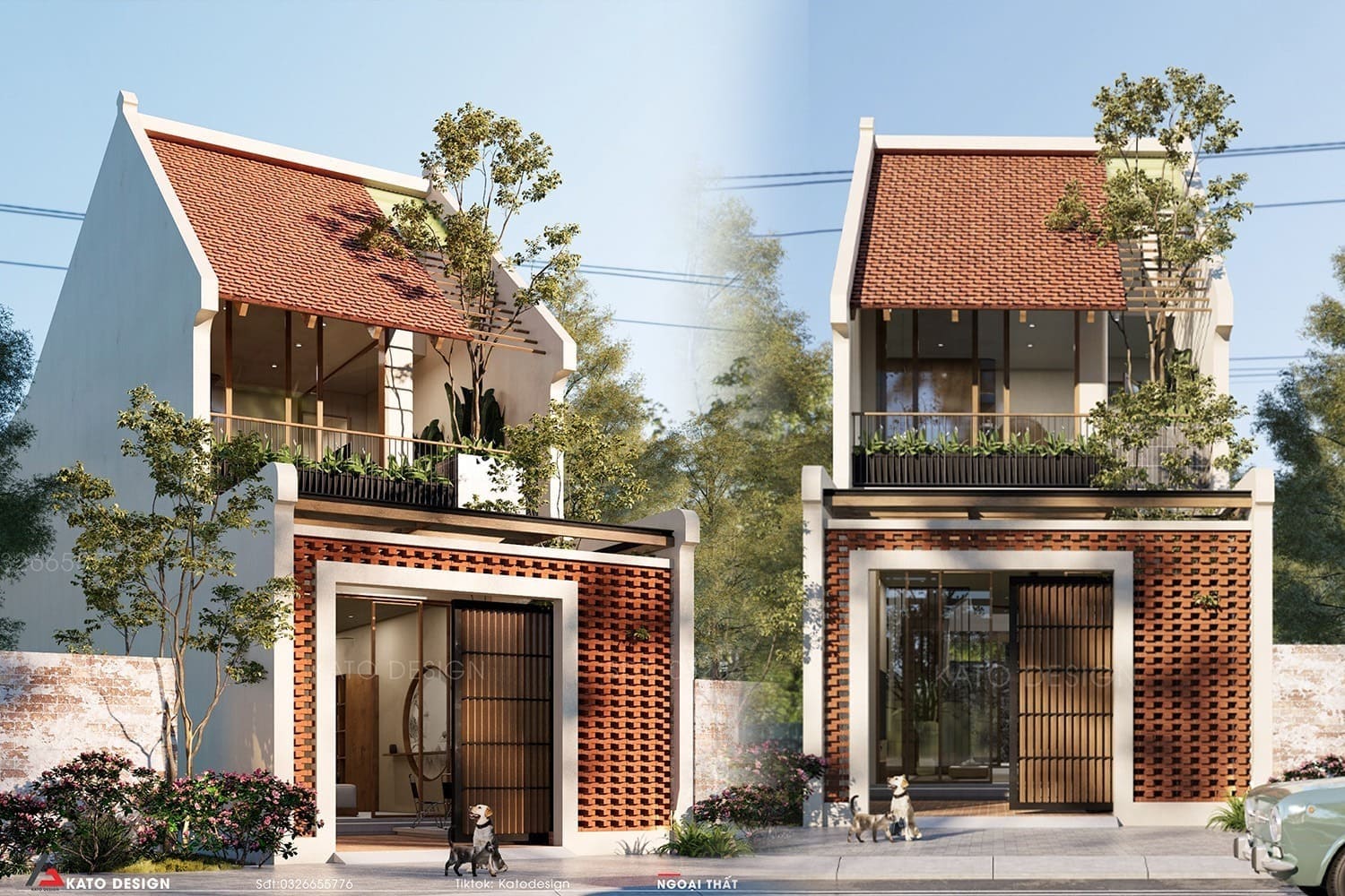 Mặt tiền hẹp nhưng thiết kế tối ưu diện tích, vẫn tạo cảm giác thoáng và cân đối