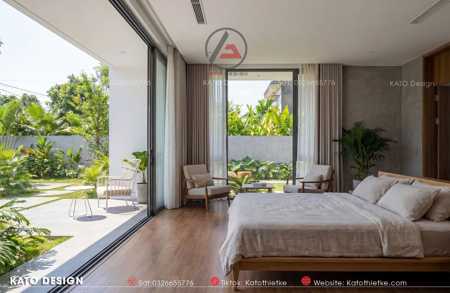 Nội thất nhà cấp 4 tối giản ưu tiên gọn gàng, đa năng, màu trung tính, vật liệu cao cấp