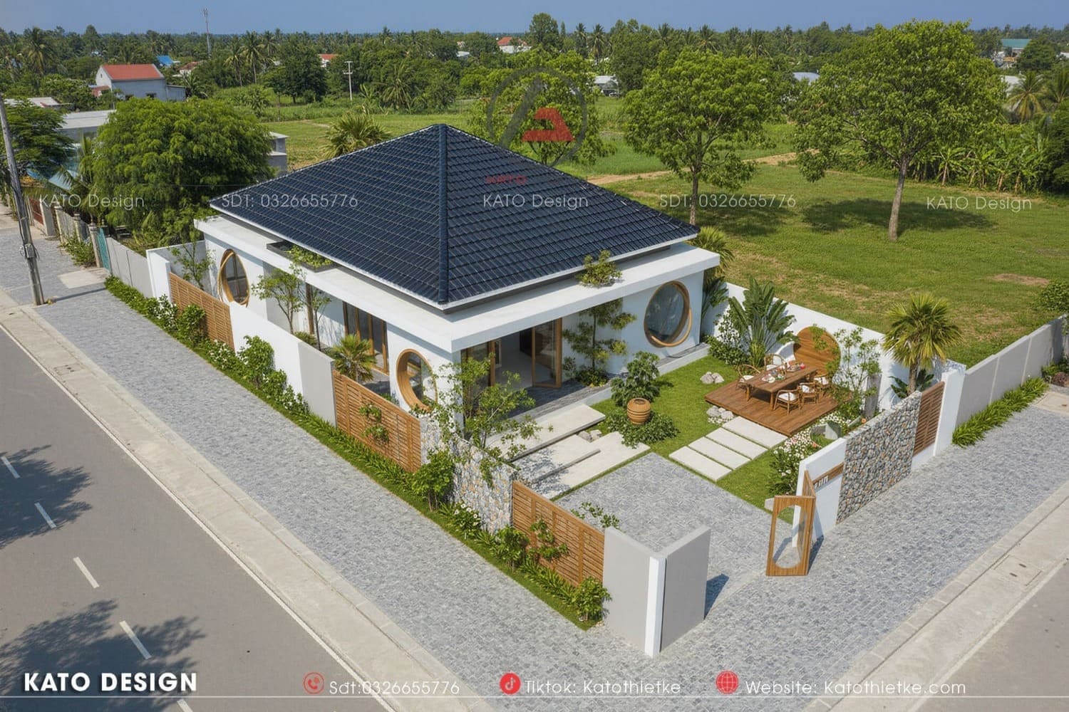 Phong cách kiến trúc hiện đại​ nổi bật với thiết kế tinh gọn, tối ưu công năng