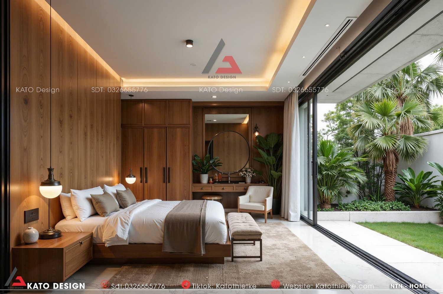 Không gian phòng ngủ riêng tư, yên tĩnh, thuận lợi cho nghỉ ngơi và thư giãn
