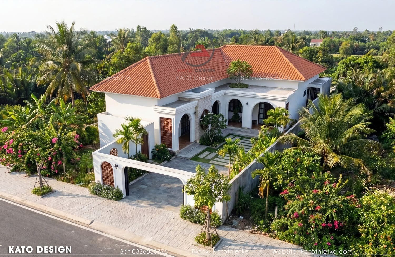 Tổng quan nhà cấp 4 phong cách Địa Trung Hải