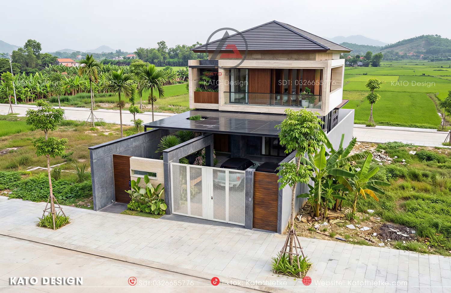 Biệt thự 2 tầng mái Nhật Biệt thự 2 tầng mái Nhật